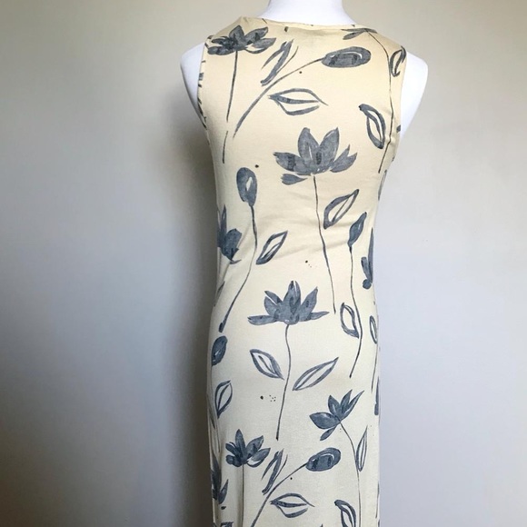 Vintage linen blend cottagecore midi dress - Picture 6 of 7
